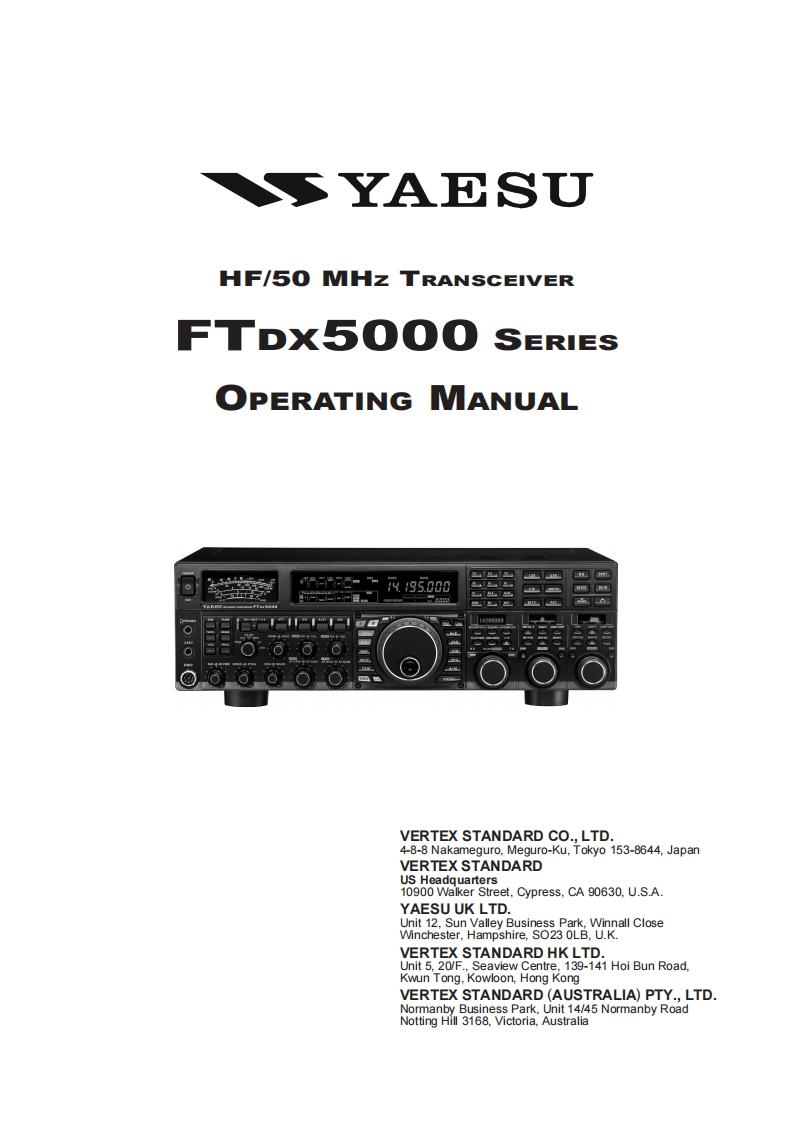 FTDX-5000_使用说明书手册-找手册网