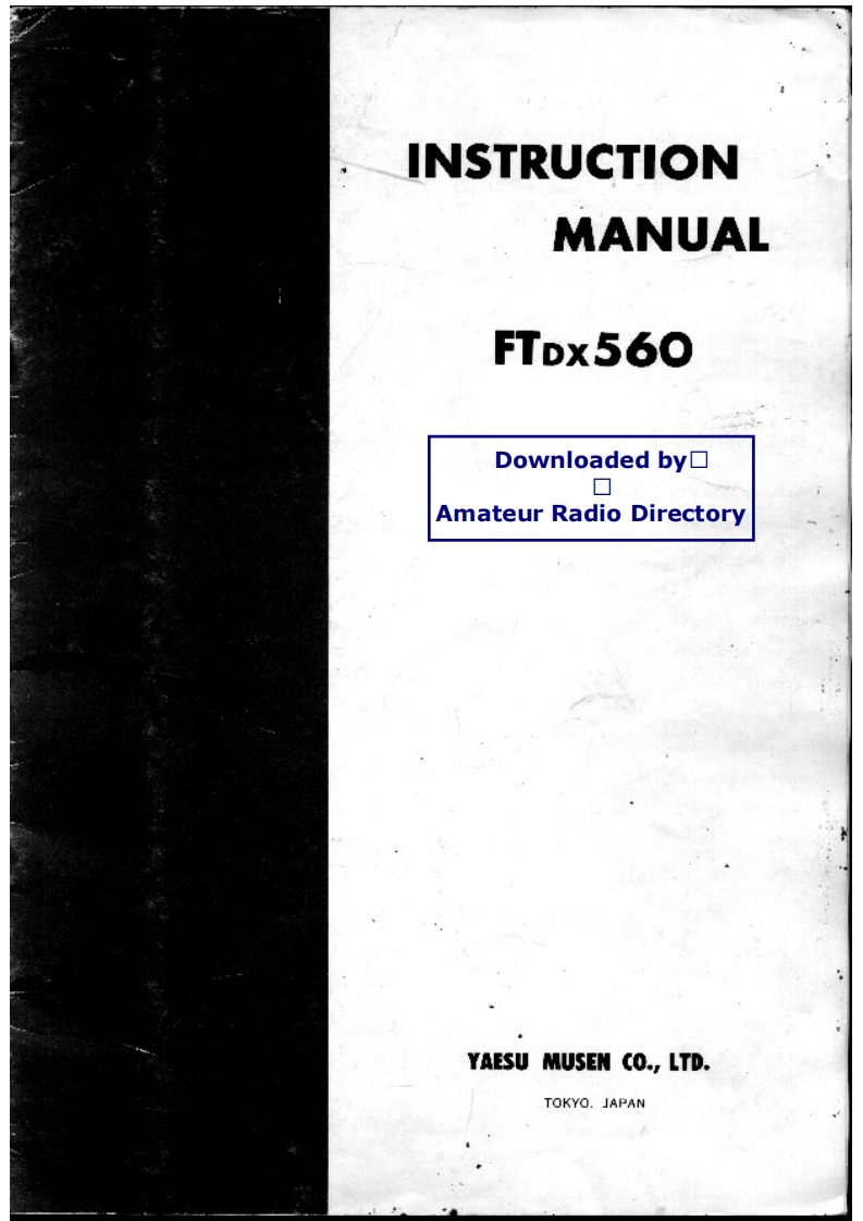 FTDX-560_使用说明书手册