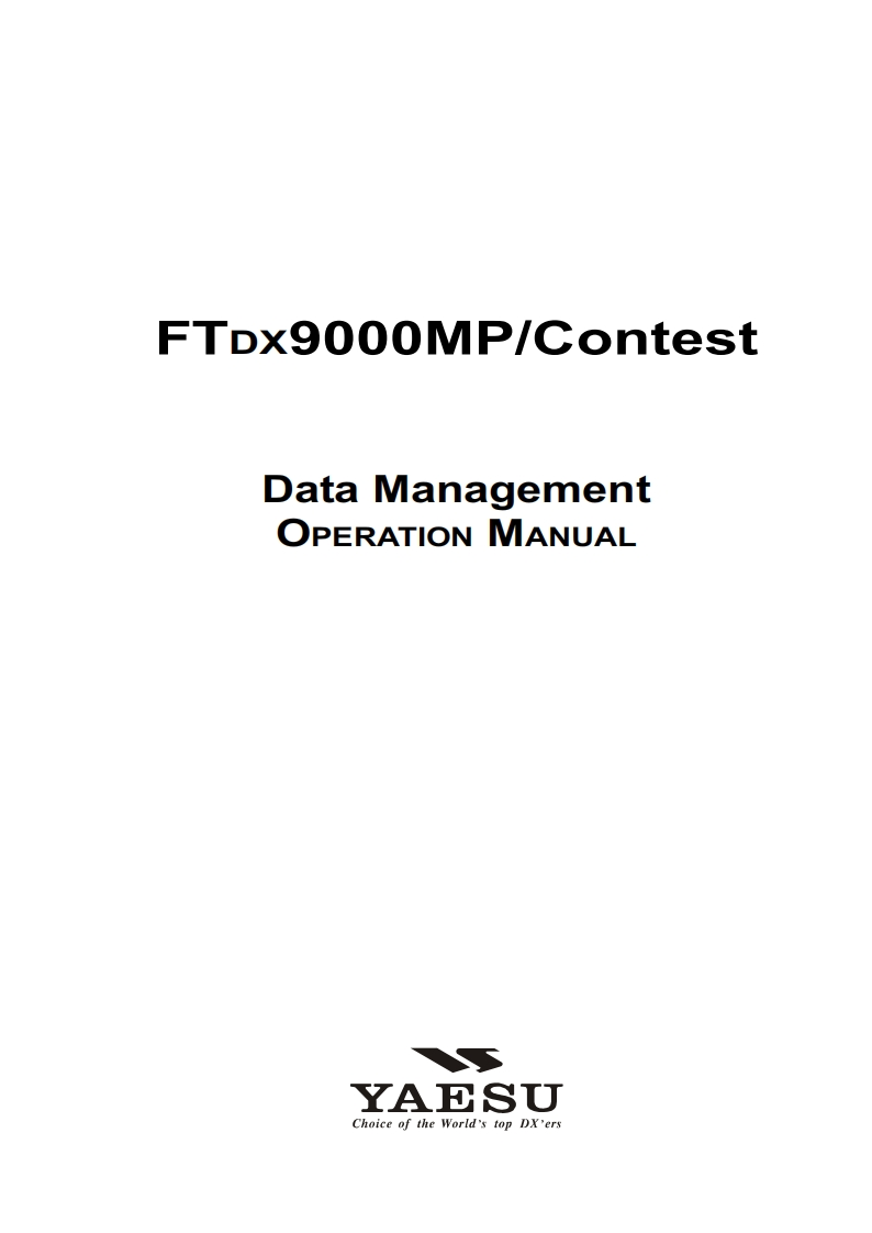 FTDX-9000MP_Contest_DMU-9000_使用说明书手册_2005-找手册网