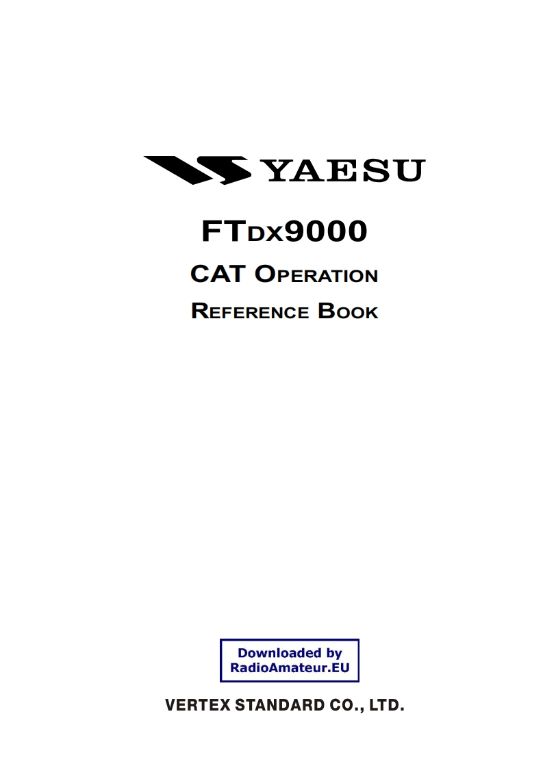 FTDX-9000_CAT_使用说明书手册