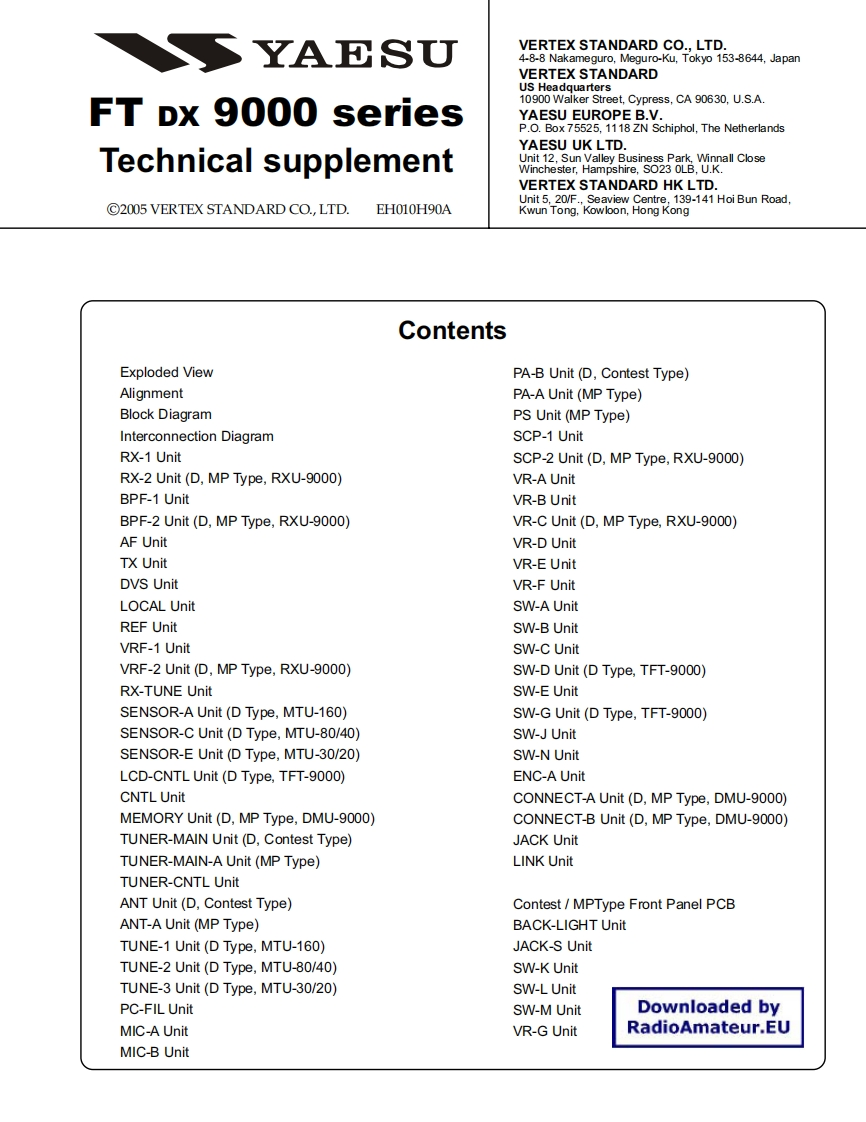 FTDX-9000_维修维护电器原理图手册