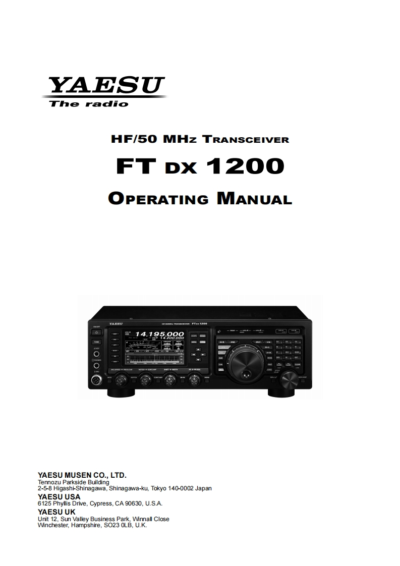 FTDX1200_操作说明书手册_ENG_EH058H204_1703D-HS-2