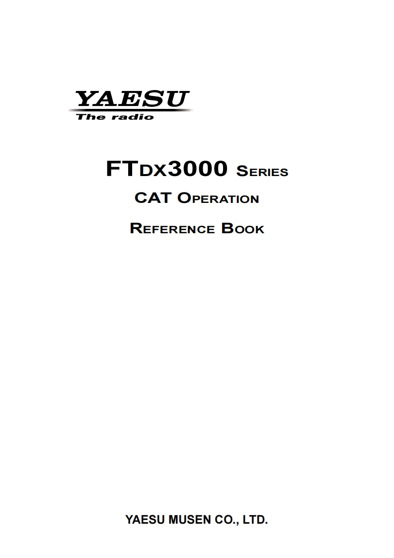 FTDX3000_CAT_操作说明书手册_ENG_2006-D