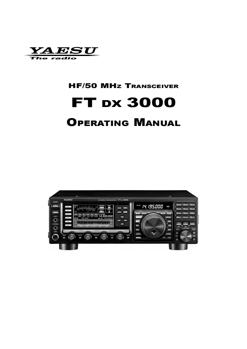 FTDX3000_操作说明书手册_EH046H204_1902M-DS-1