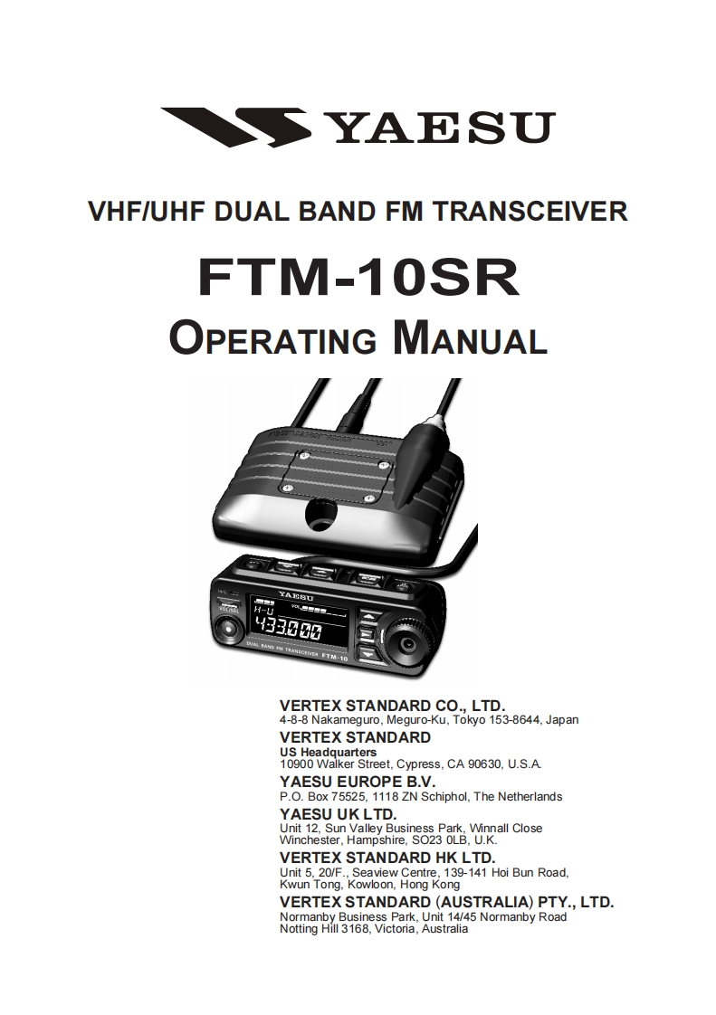FTM-10SR_Operating_操作说明书手册_eng