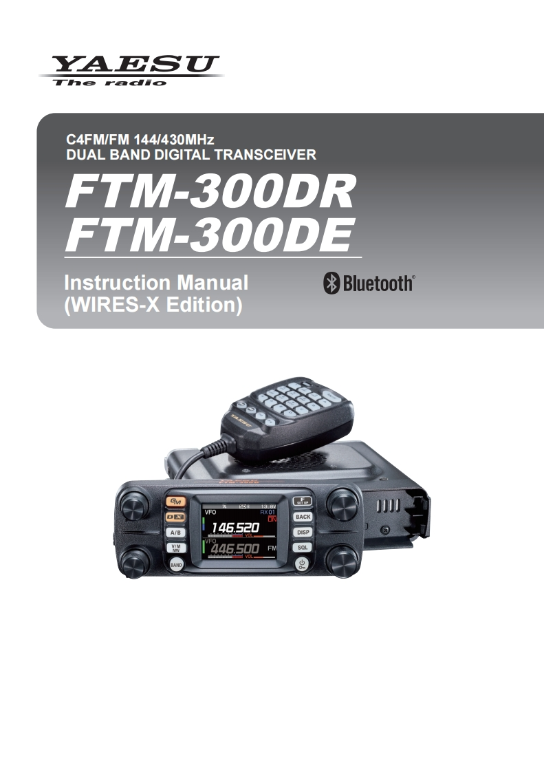 FTM-300DR_DE_WIRES-X_ENG_2007-C使用说明书手册