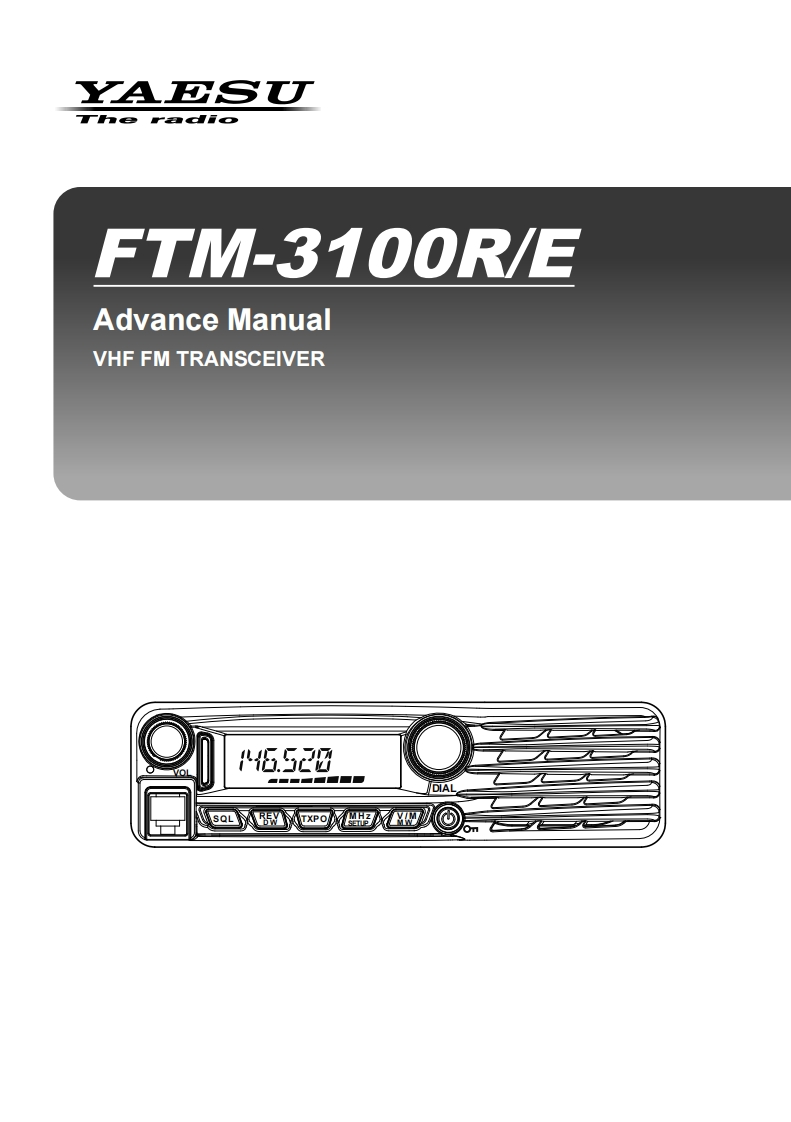 FTM-3100R_E_AM_ENG_1901-D使用说明书手册