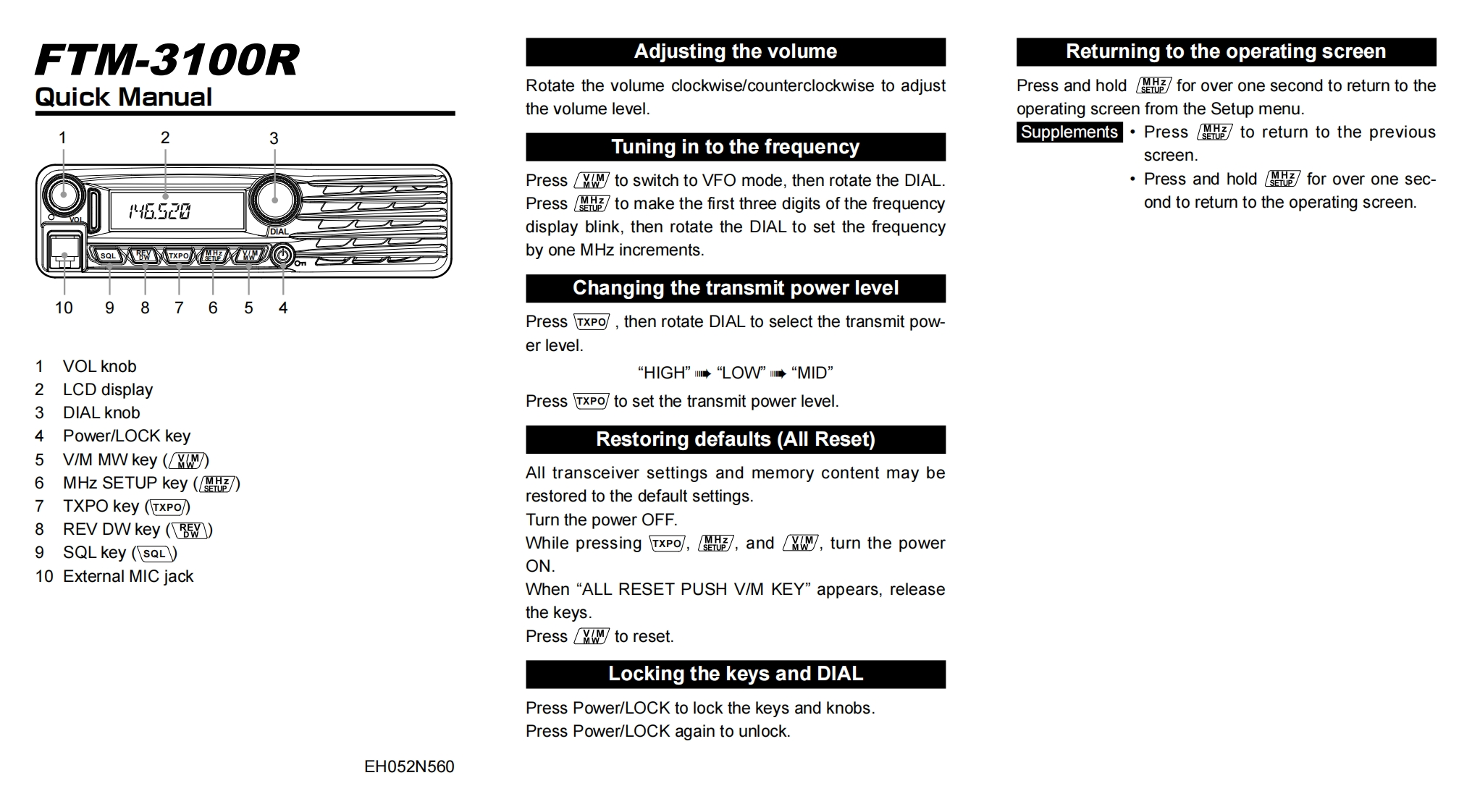 FTM-3100R_QM_EH052N560使用说明书手册-找手册网