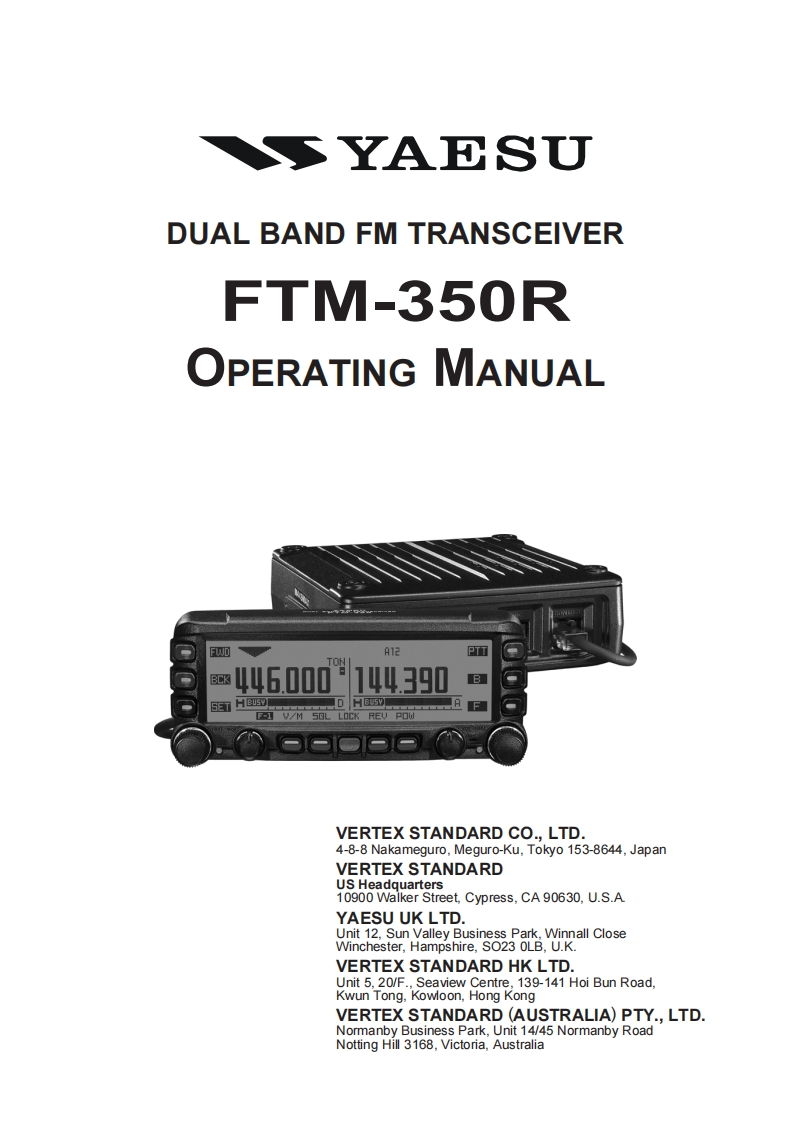 FTM-350R_user操作说明书手册-找手册网