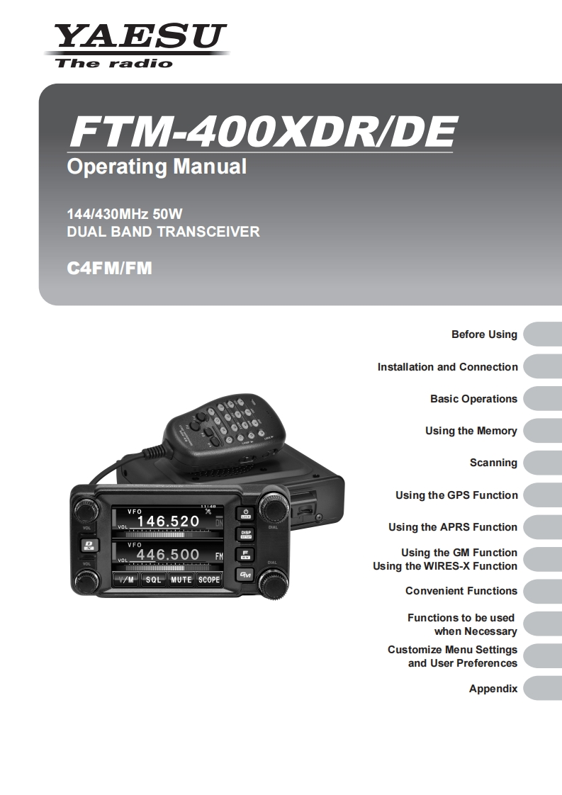 FTM-400XDR_DE_操作说明书手册_ENG_EH034M210