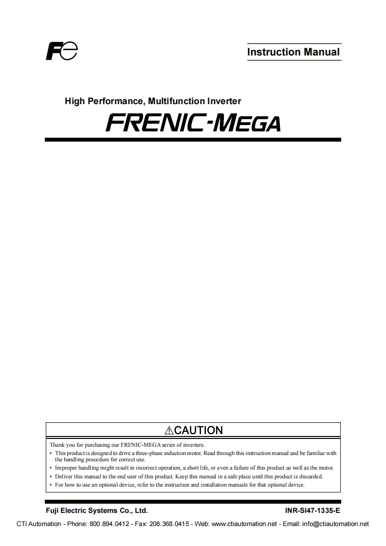 FUJI-FRENIC-Mega-操作说明书手册
