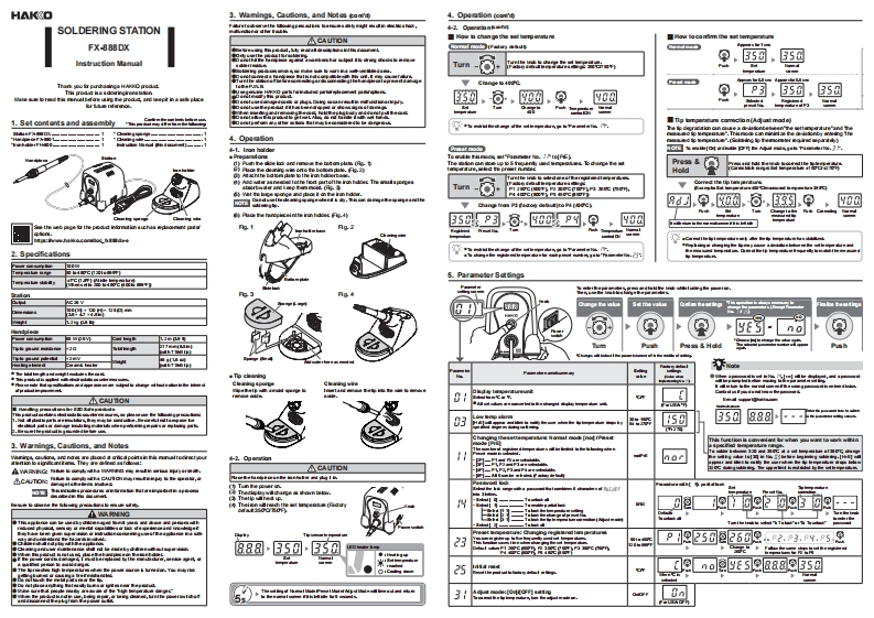FX-888DX_instruction操作说明书手册指南_EN