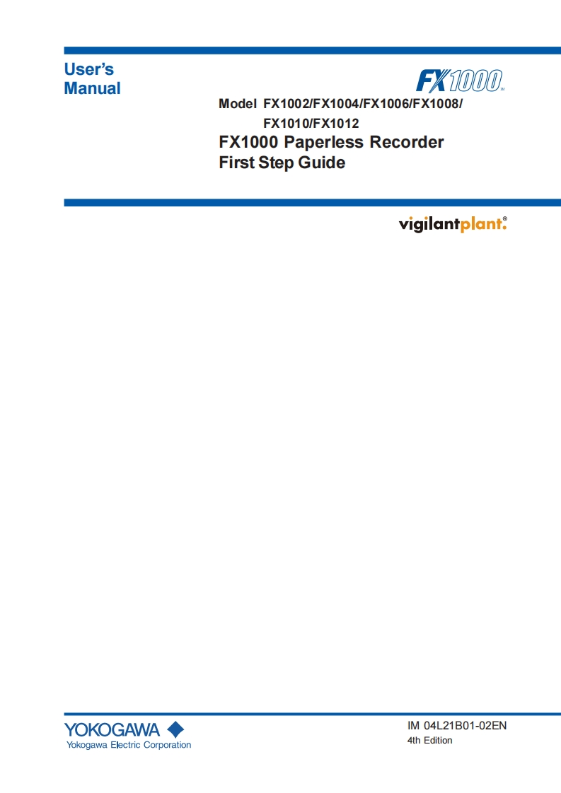 FX1000簡易使用说明书手册-英