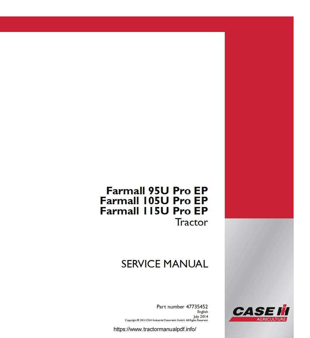 Farmall-95U-105U-115U-Tractors-维修维护手册-PDF