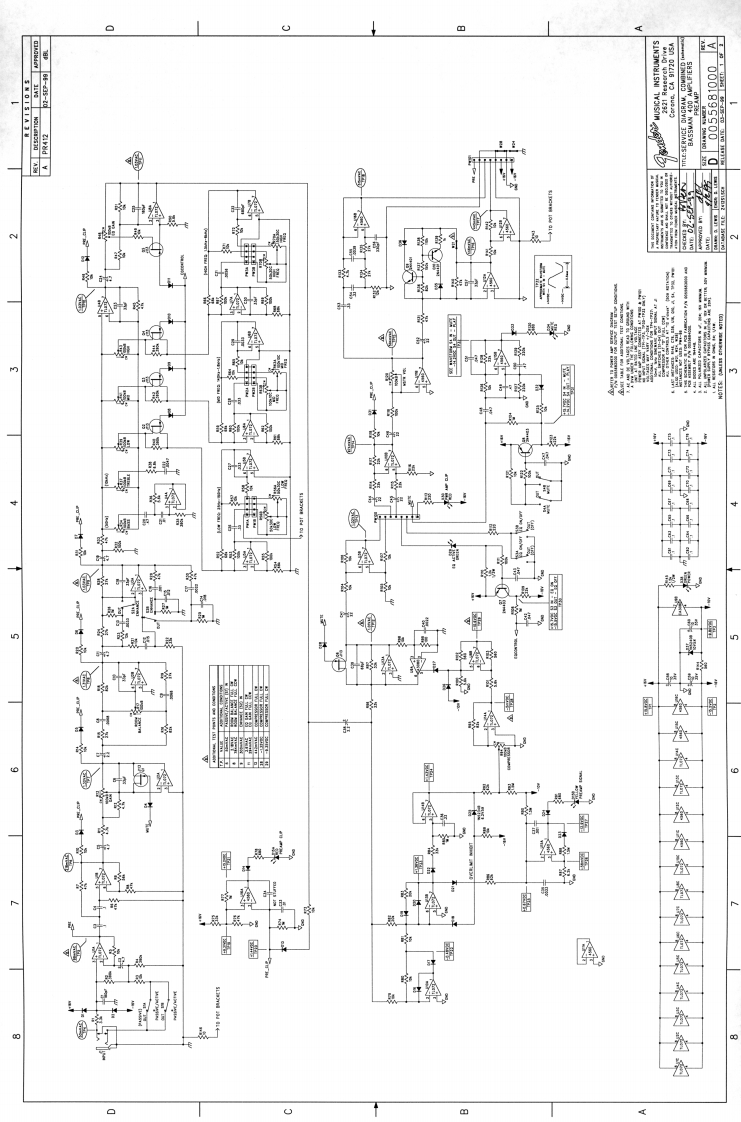 Fender-Bas维修说明书手册含电器原理图an400-pwr-电气原理图手册