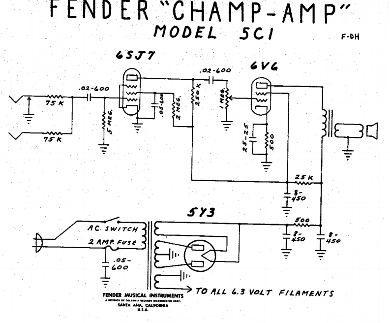 Fender-Champ-5C1-Schematic