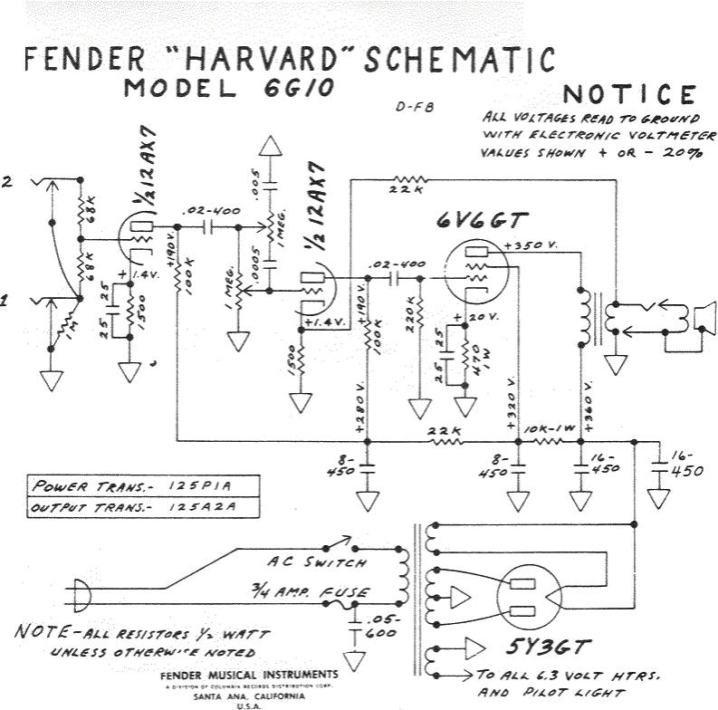 Fender-Harvard-6G10-Schematic