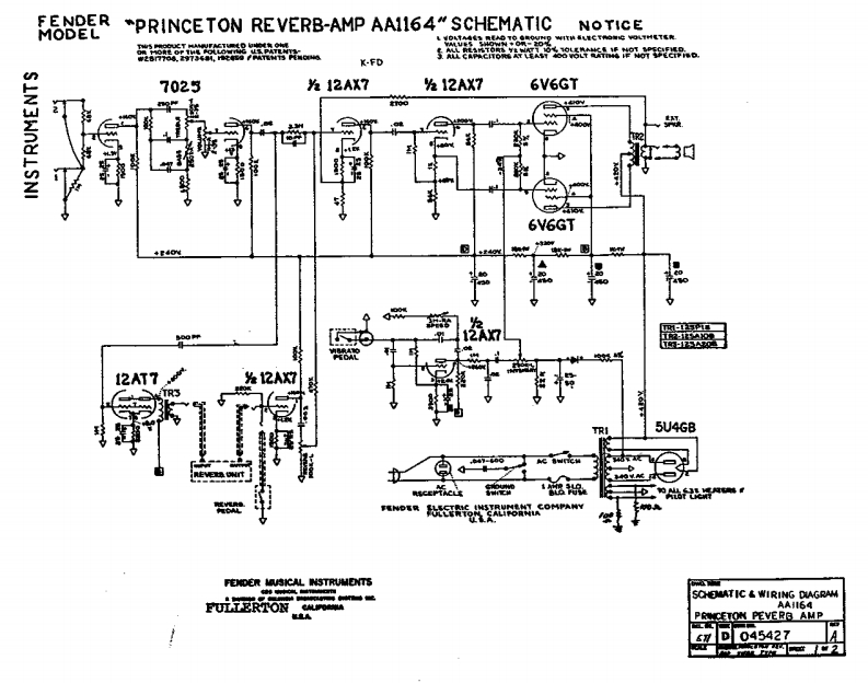 Fender-Princeton-Reverb-AA1164-Schematic