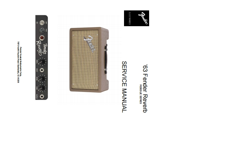 Fender-ReverbReissueSeries63-rev-维修说明书手册含电器原理图