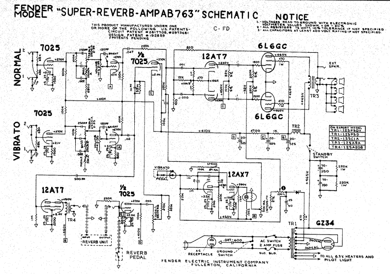 Fender-Super-Reverb-AB763-Schematic