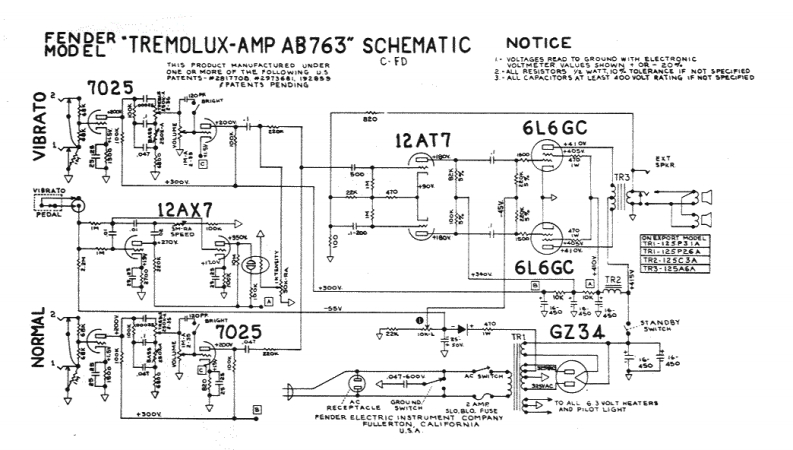 Fender-Tremolux-AB763-Schematic