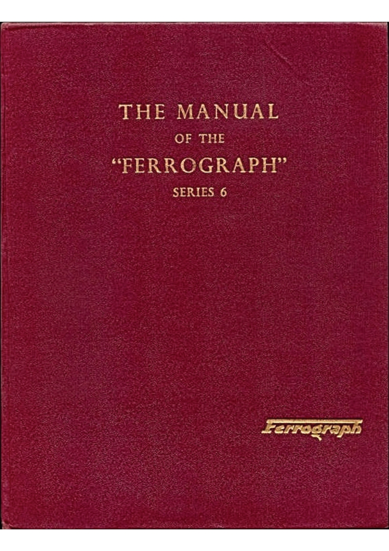 Ferguson-Ferrograph-632-tape-维修说明书手册含电器原理图