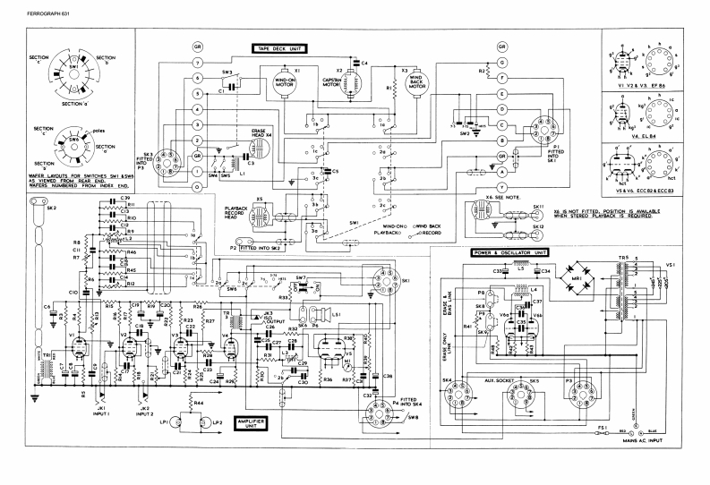 Ferguson-Ferrograph631-tape-电气原理图手册