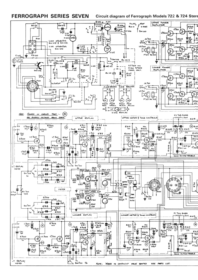 Ferguson-Ferrograph722-tape-电气原理图手册