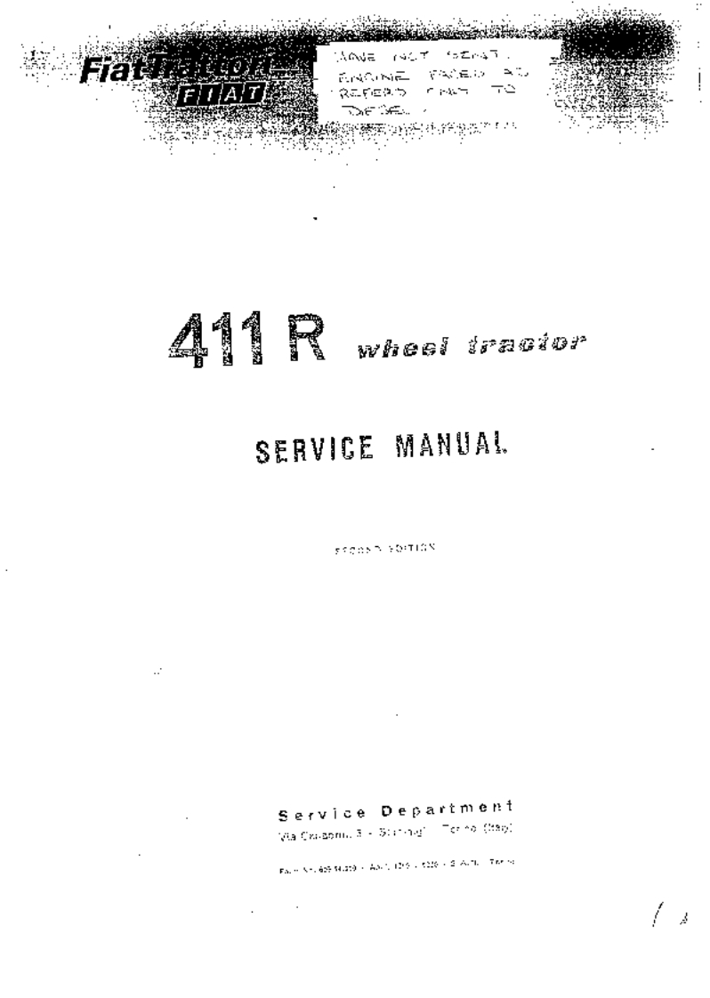 FiatAgri-411R-Tractor-维修维护手册-PDF