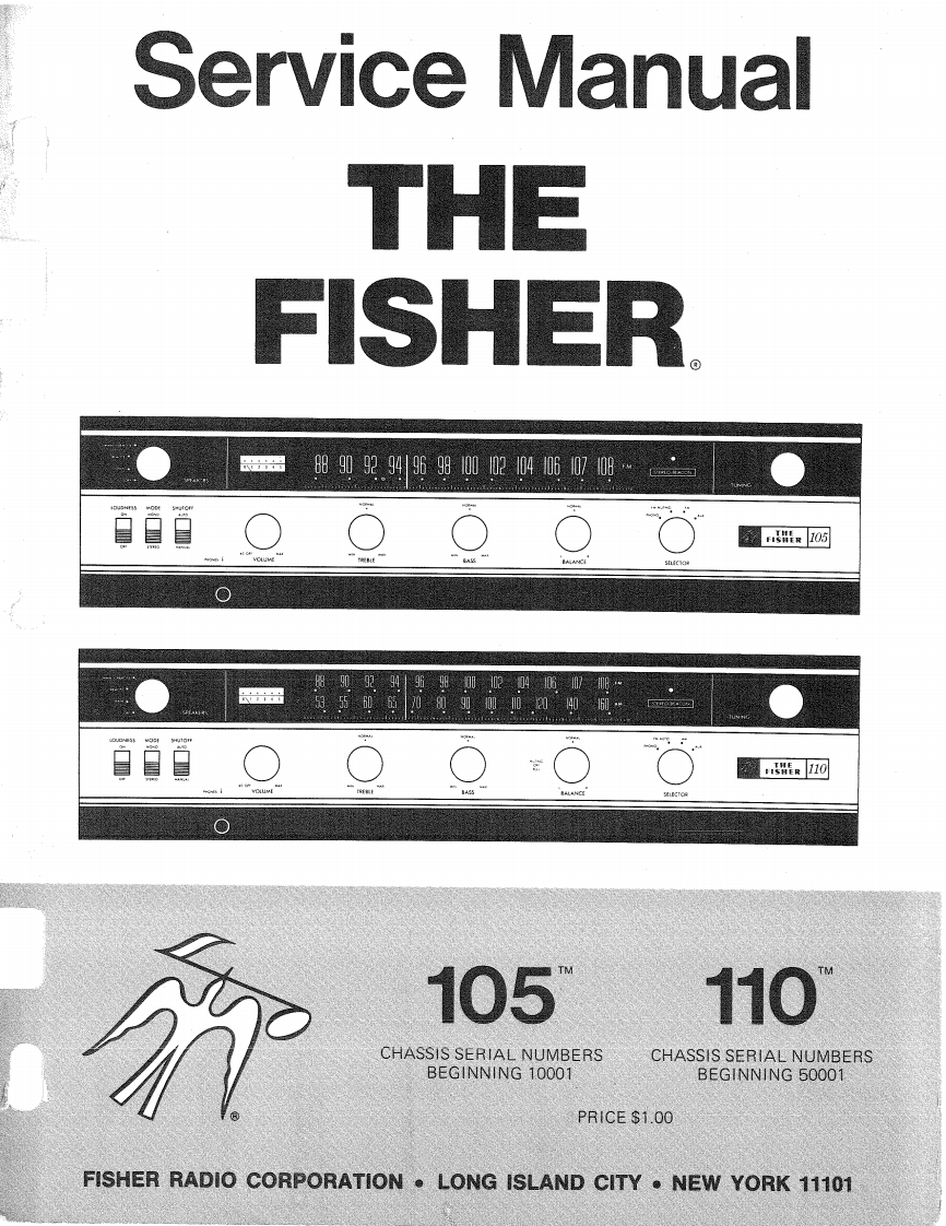 Fisher-105-tun-维修说明书手册含电器原理图