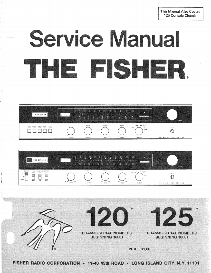 Fisher-120-tun-维修说明书手册含电器原理图