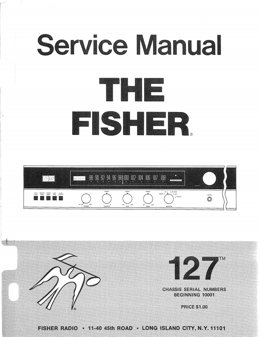 Fisher-127-rec-维修说明书手册含电器原理图