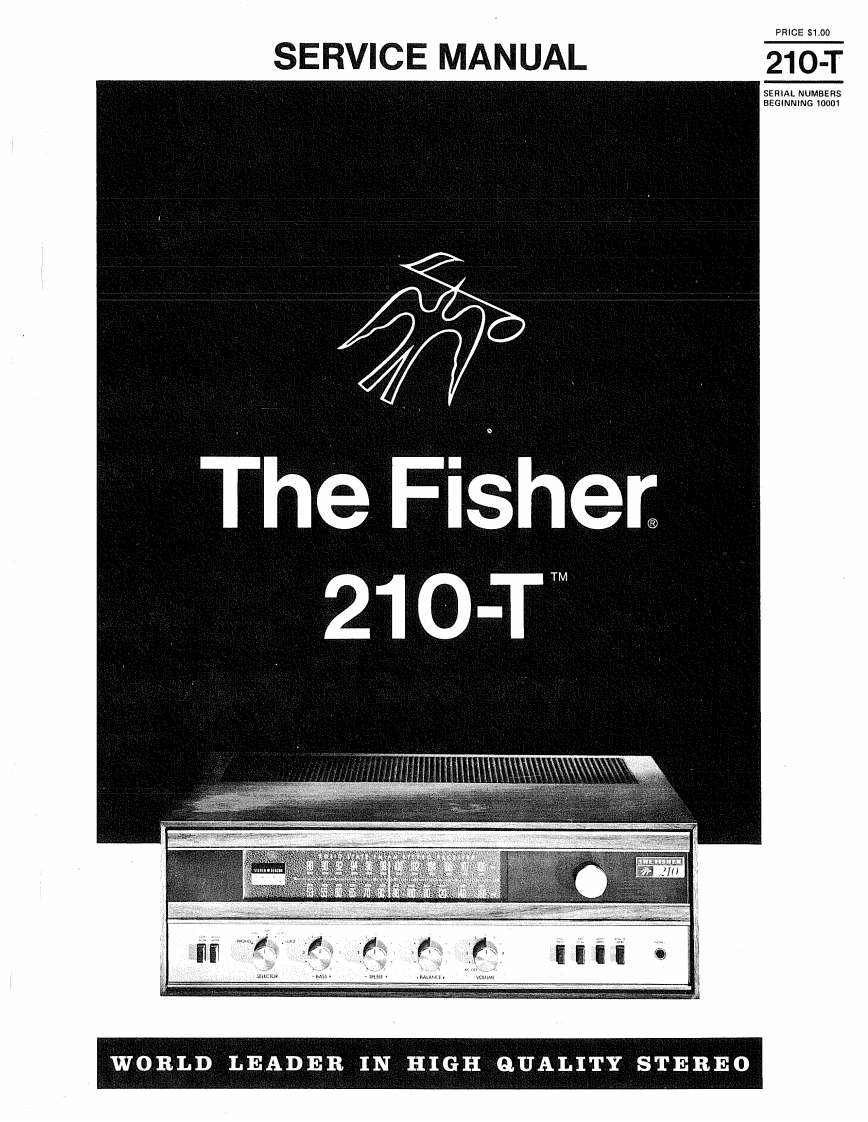 Fisher-210T-rec-维修说明书手册含电器原理图