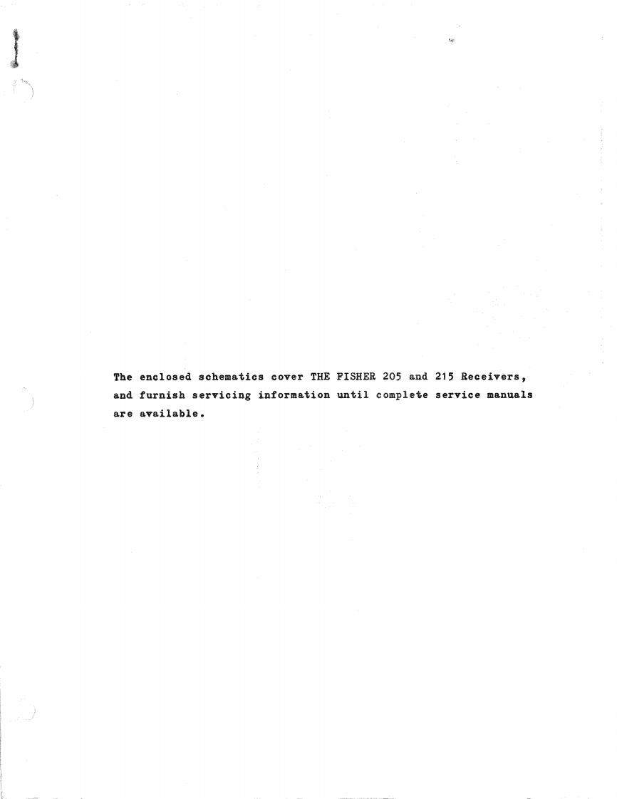 Fisher-215-rec-维修说明书手册含电器原理图