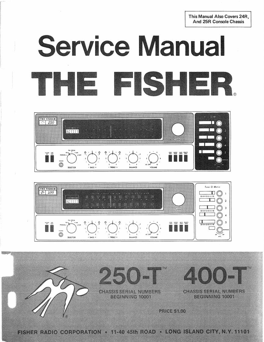 Fisher-250T-rec-维修说明书手册含电器原理图