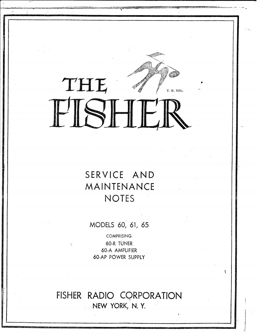Fisher-65-rec-维修说明书手册含电器原理图