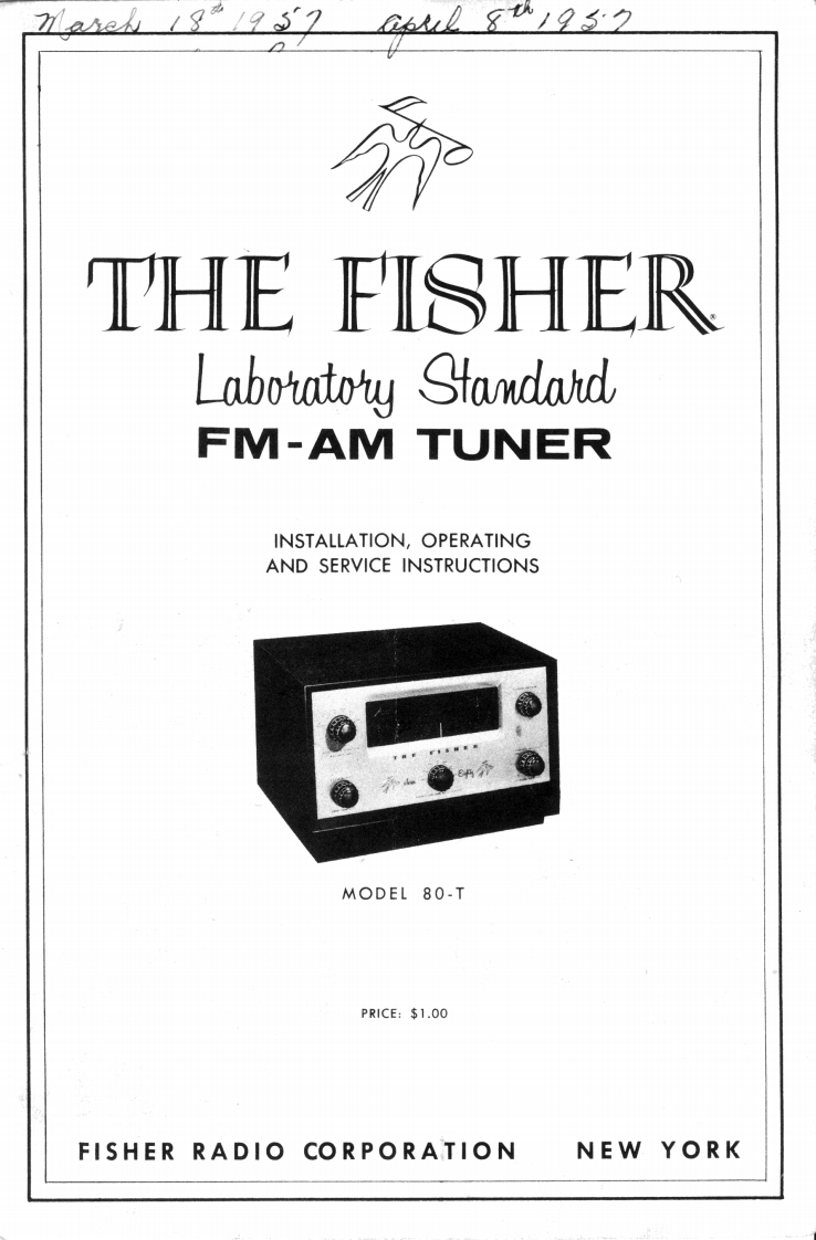 Fisher-80T-tun-维修说明书手册含电器原理图