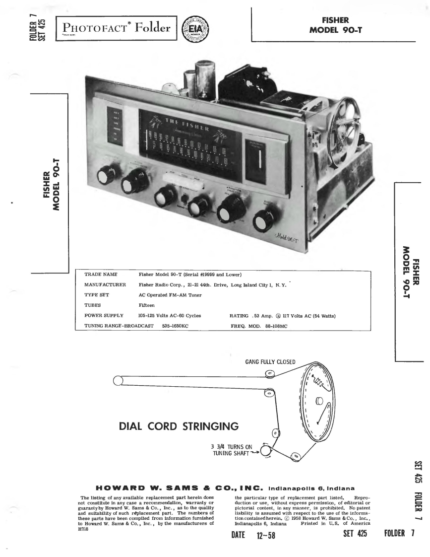 Fisher-90T-tun-维修说明书手册含电器原理图1