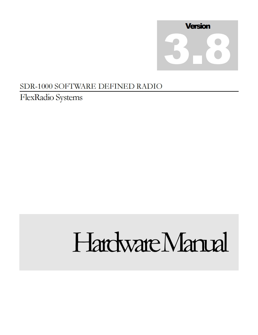Flexradio_SDR-1000_参考电器原理图