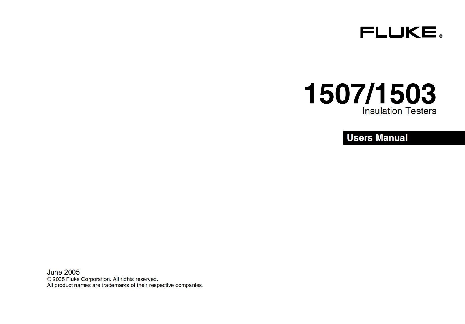 Fluke-1507-User-Manual操作说明书手册新质力文库 - 聚焦新质生产力发展的数字化知识库_行业洞察 / 理论成果 / 实践指南免费下载新质力文库