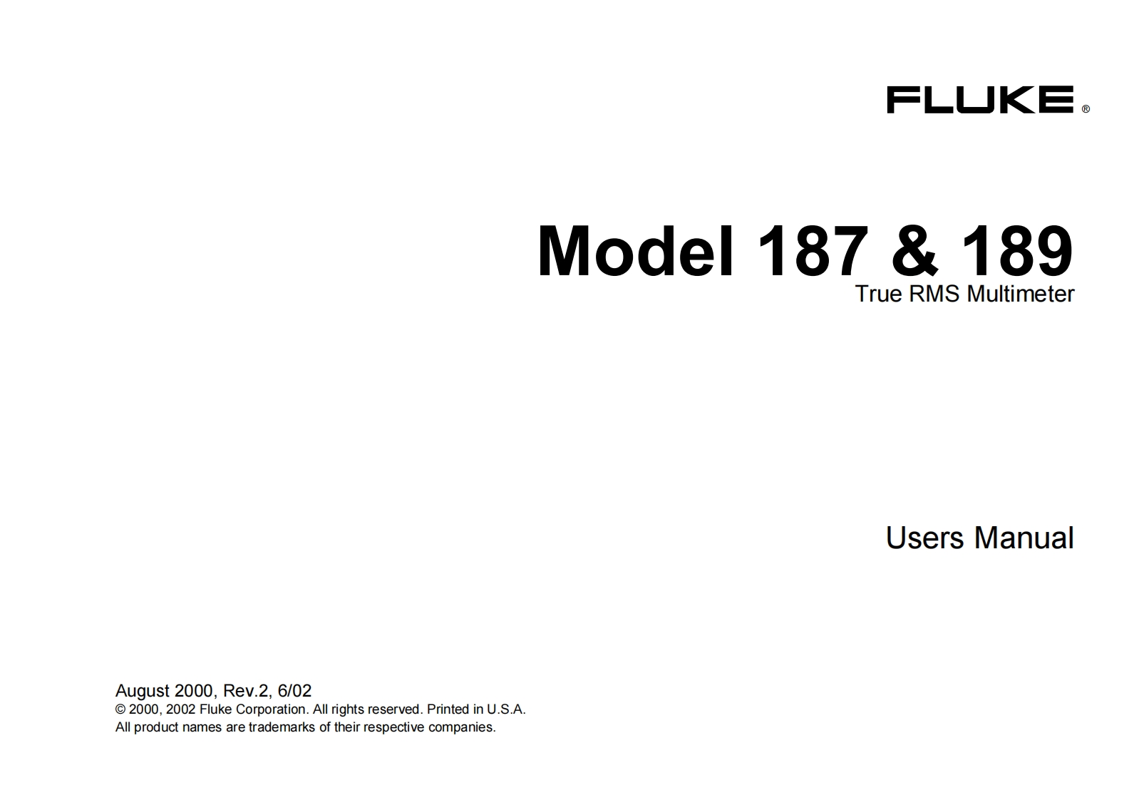 Fluke-187-User-Manual操作说明书手册新质力文库 - 聚焦新质生产力发展的数字化知识库_行业洞察 / 理论成果 / 实践指南免费下载新质力文库