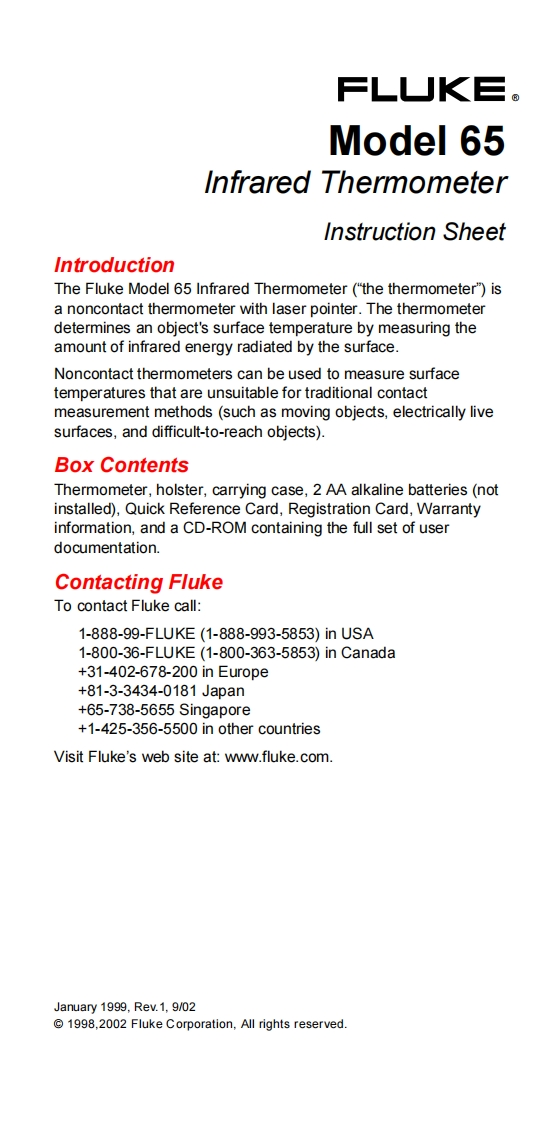 Fluke-65-User-Manual操作说明书手册新质力文库 - 聚焦新质生产力发展的数字化知识库_行业洞察 / 理论成果 / 实践指南免费下载新质力文库