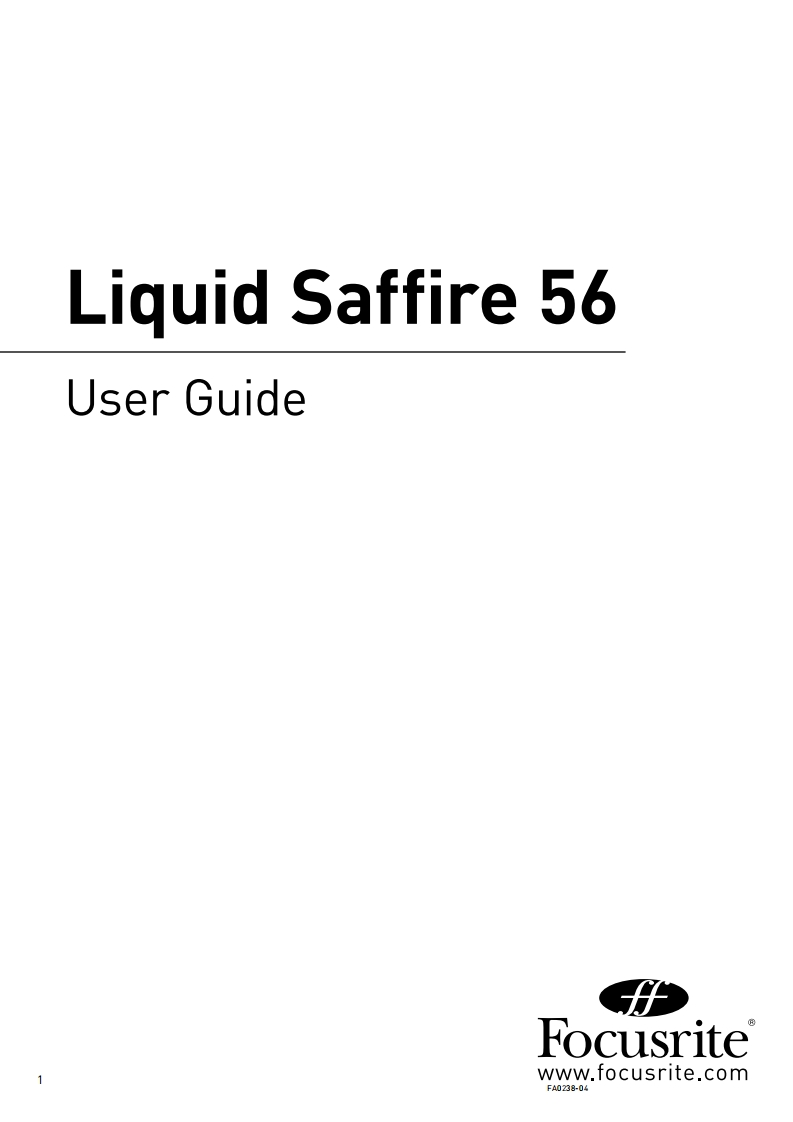 FocusRite_Liquid_Saffire56_Manual操作说明书手册