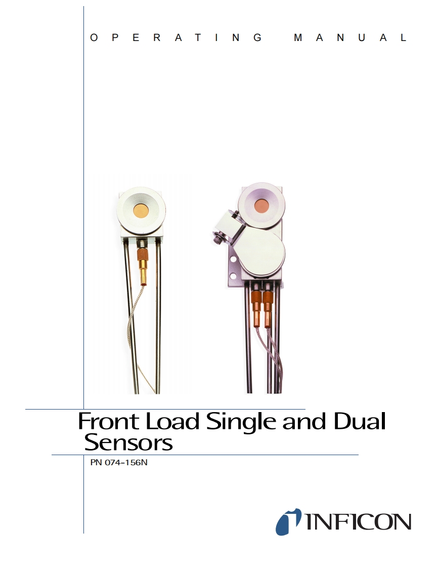 FrontLoadSingleDualSensor操作说明书手册(English)