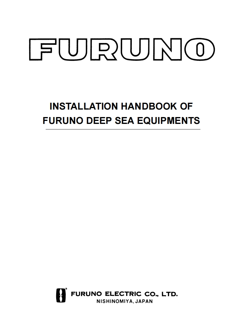 Furuno_Deep_Sea_Installation_操作说明书手册