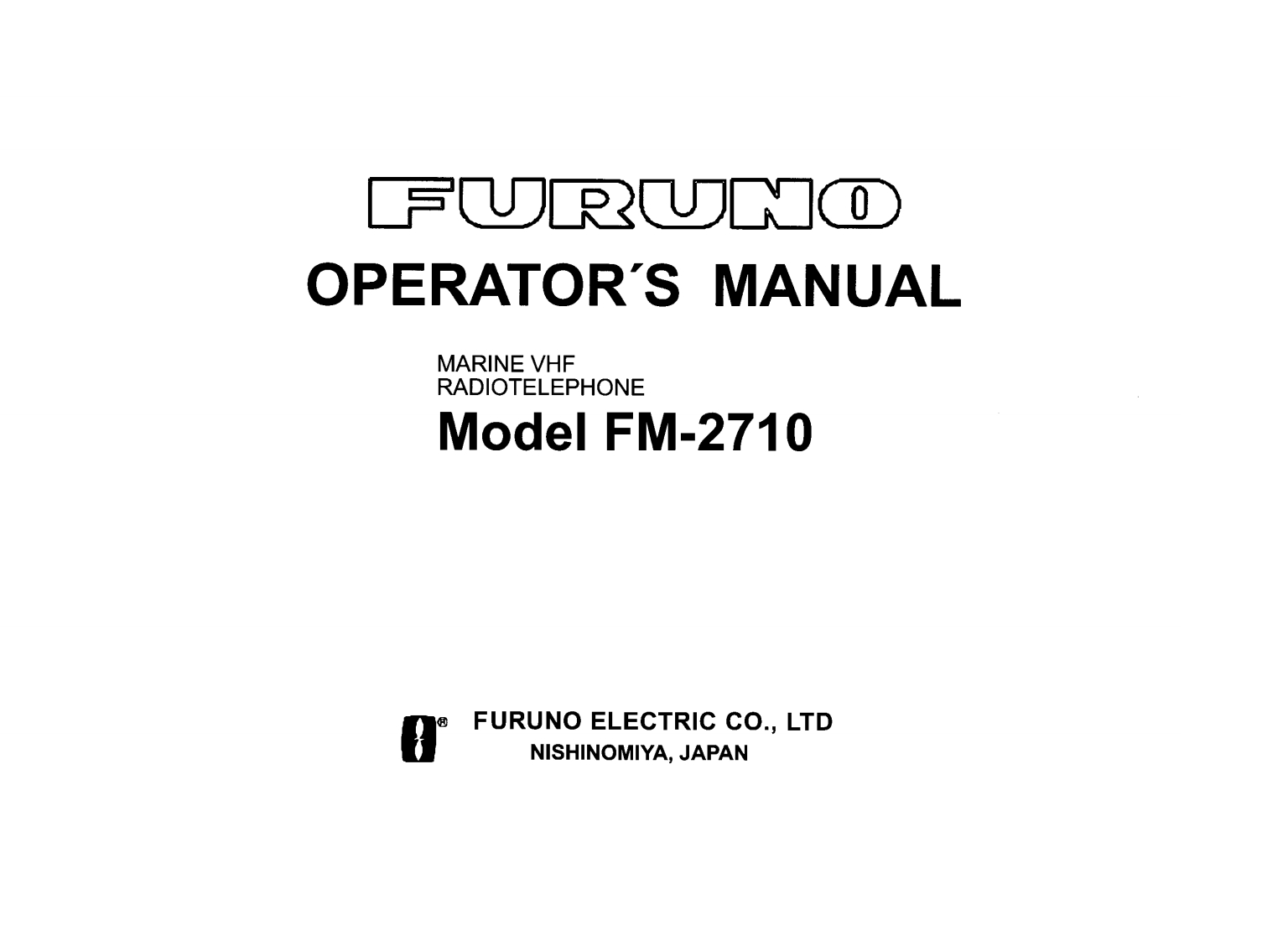 Furuno_FM-2710_Owners_Manual操作说明书手册