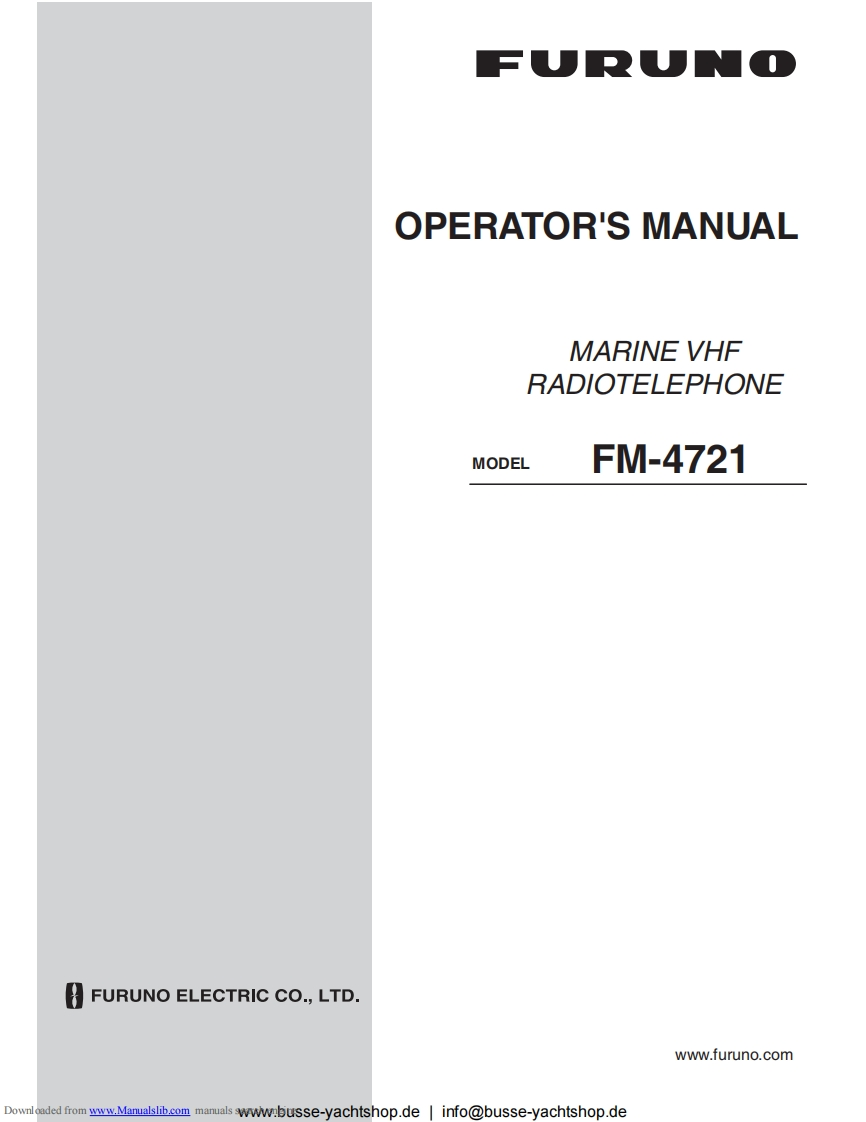 Furuno_FM-4721_Operators_Manual操作说明书手册