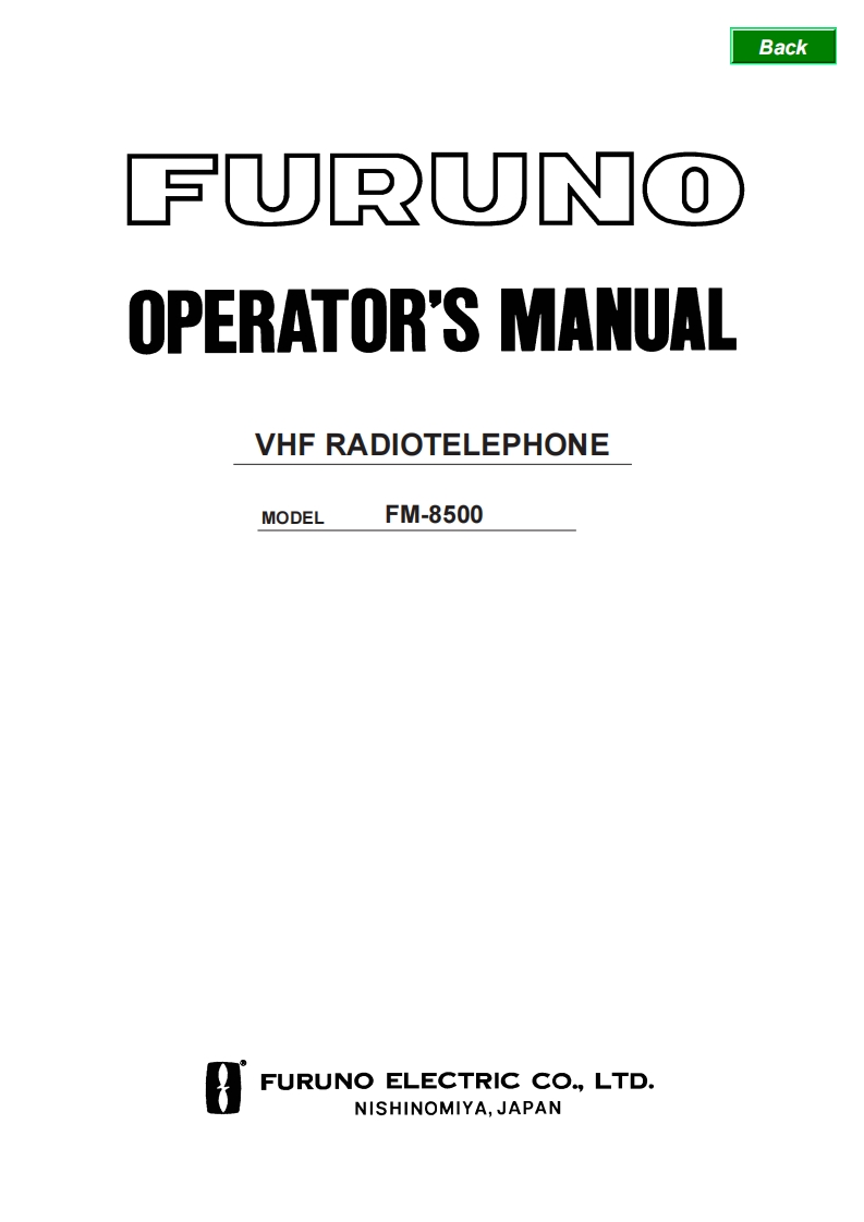 Furuno_FM-8500_Operators_Manual操作说明书手册