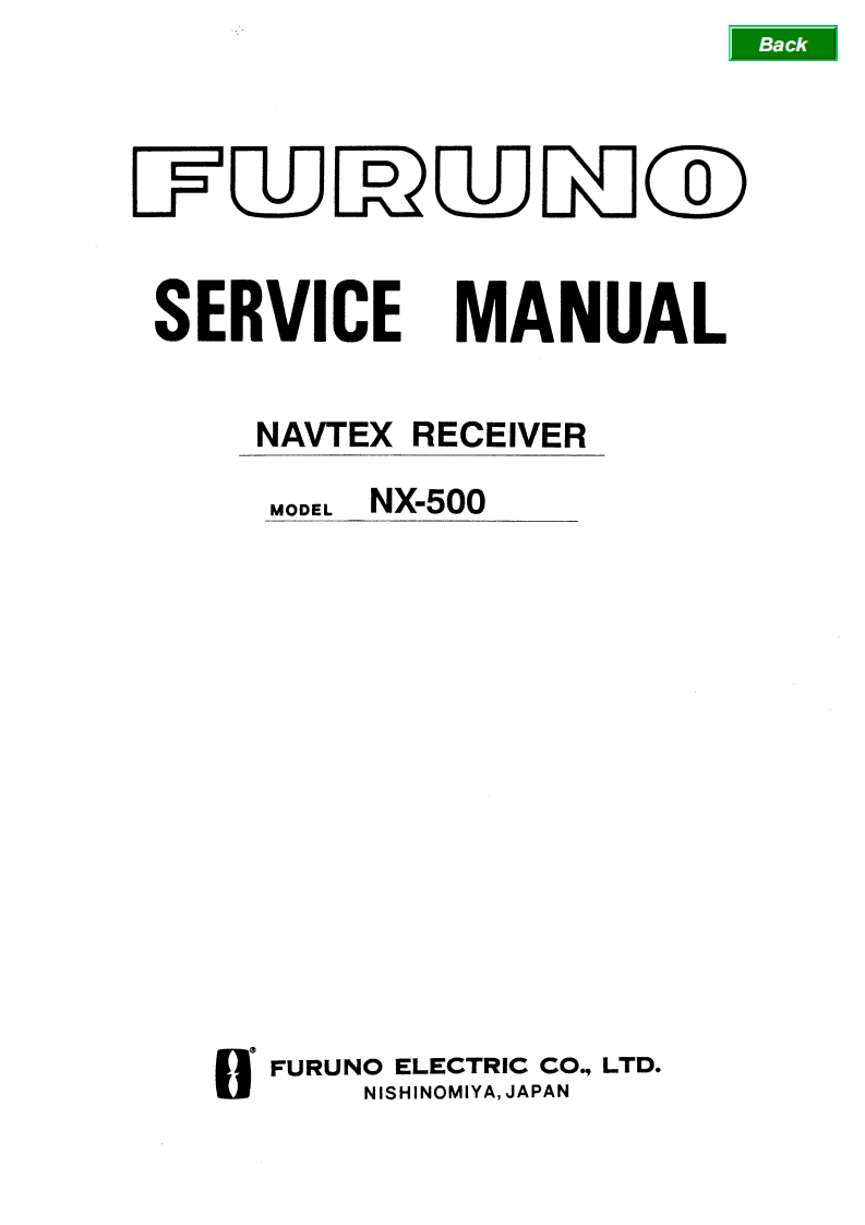 Furuno_NX-500_ServiceManual维修手册