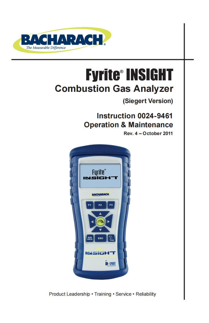 Fyrite-INSIGHT-Siegert_手册说明书指南